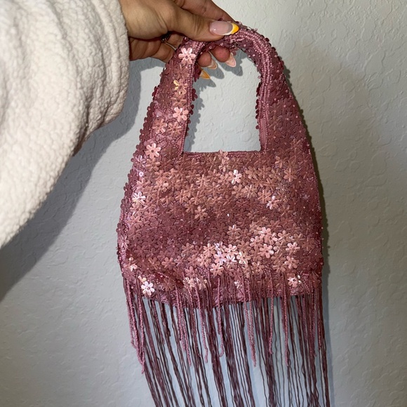made in india Handbags - Pink Sequin beaded Handbag